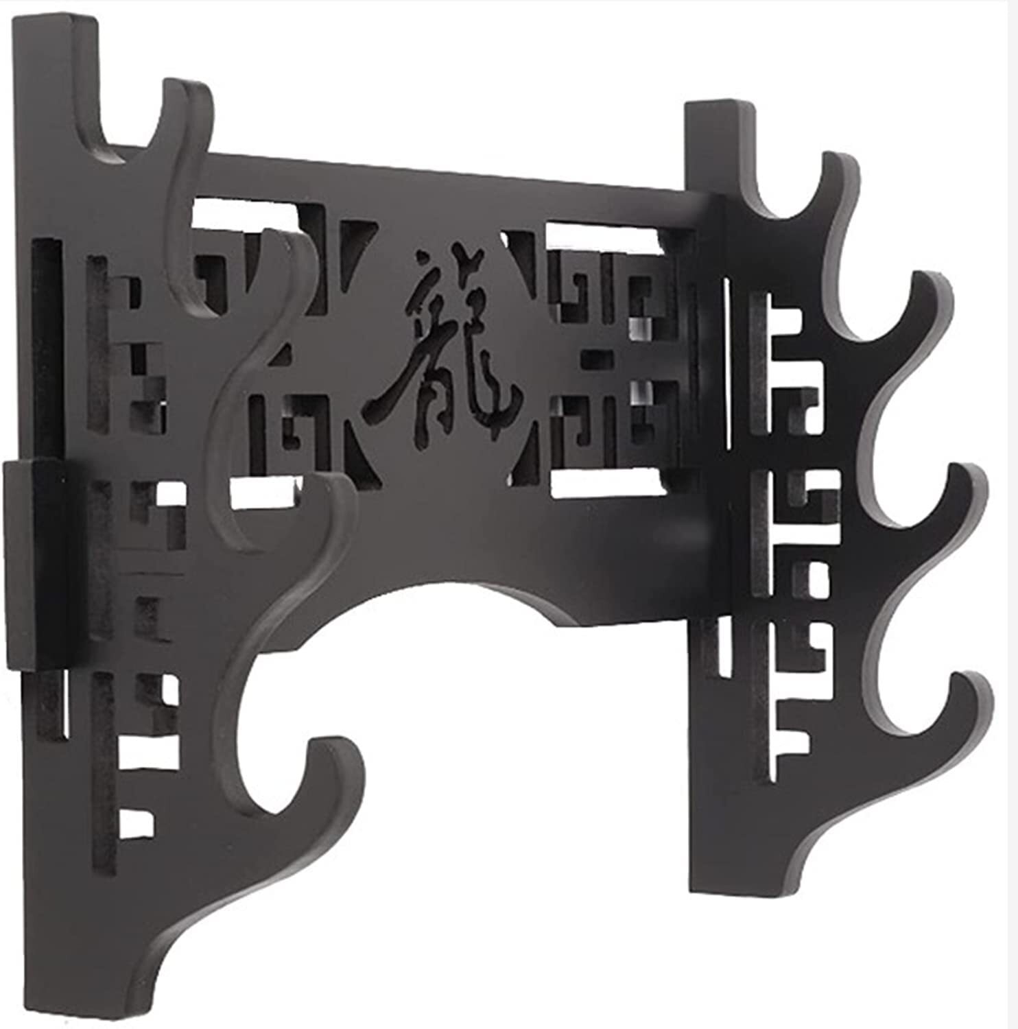 4 Tier Wall Mounted Sword Holder Display Stand Samurai Rack Hanger Bracket USA
