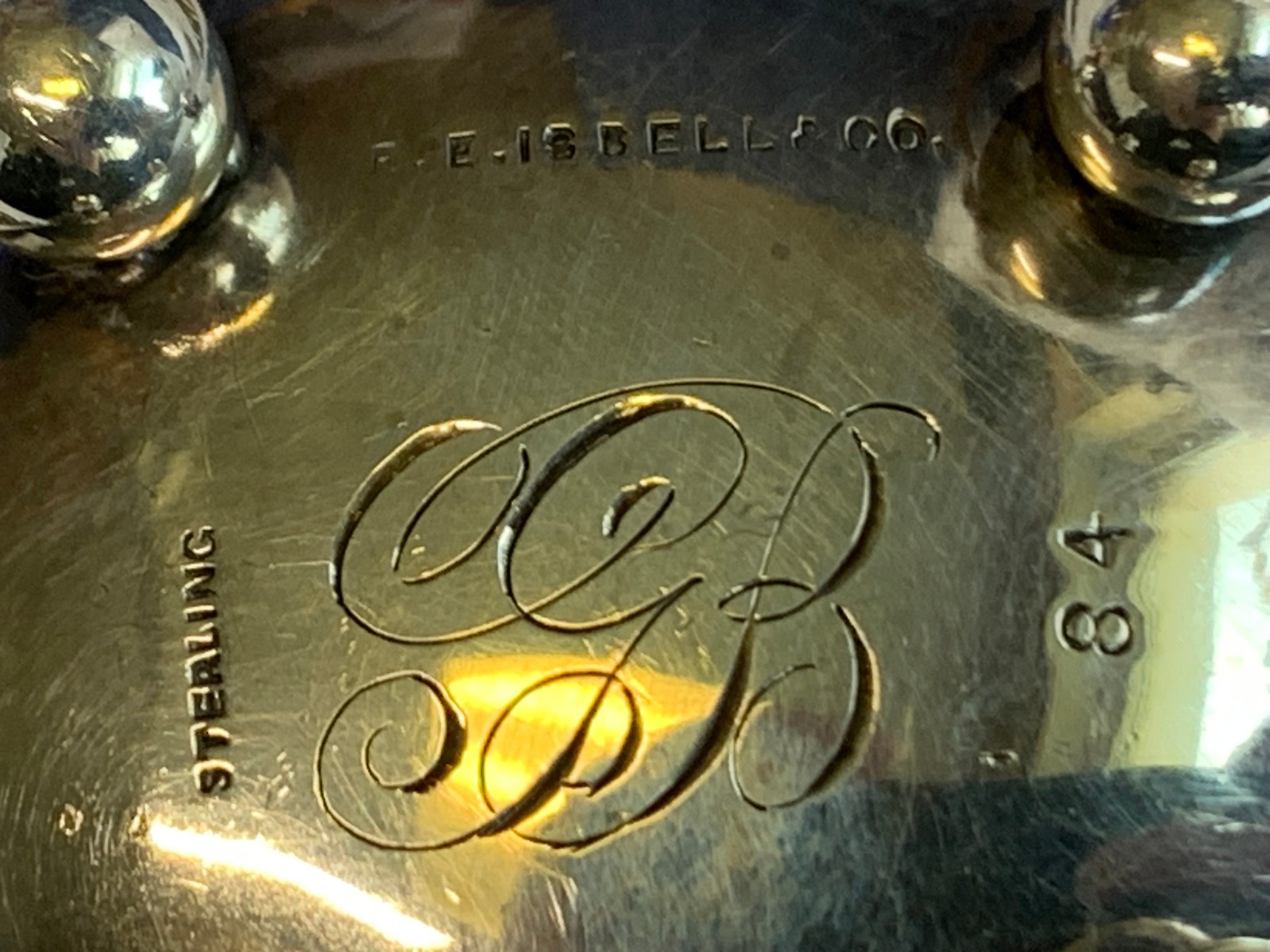 Antique Sterling Silver Condiment Dish Master Salt Cellar 37.84g Floral Repousse