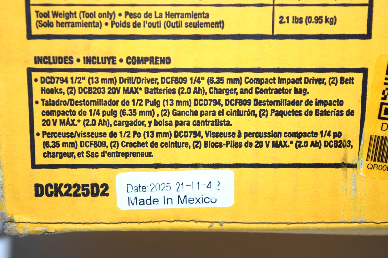 DeWalt DCK225D2 ATOMIC 20V MAX Brushless 2 Tool Combo Kit BRAND NEW