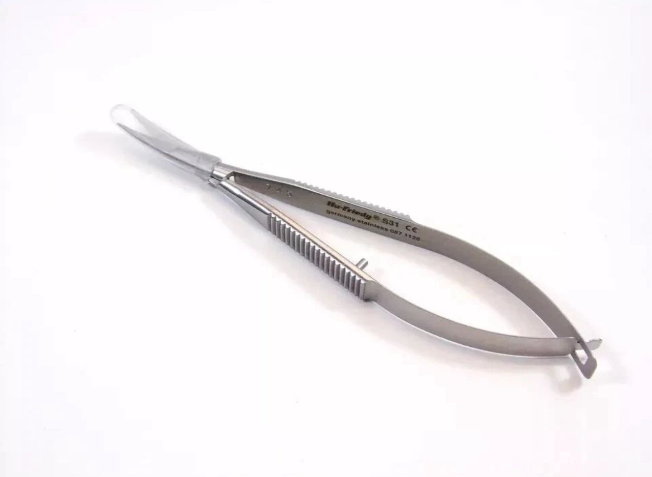 Lot Of 3 HU-FRIEDY Castroviejo Straight ,Diamond Dusted, Micro Scissor Curved