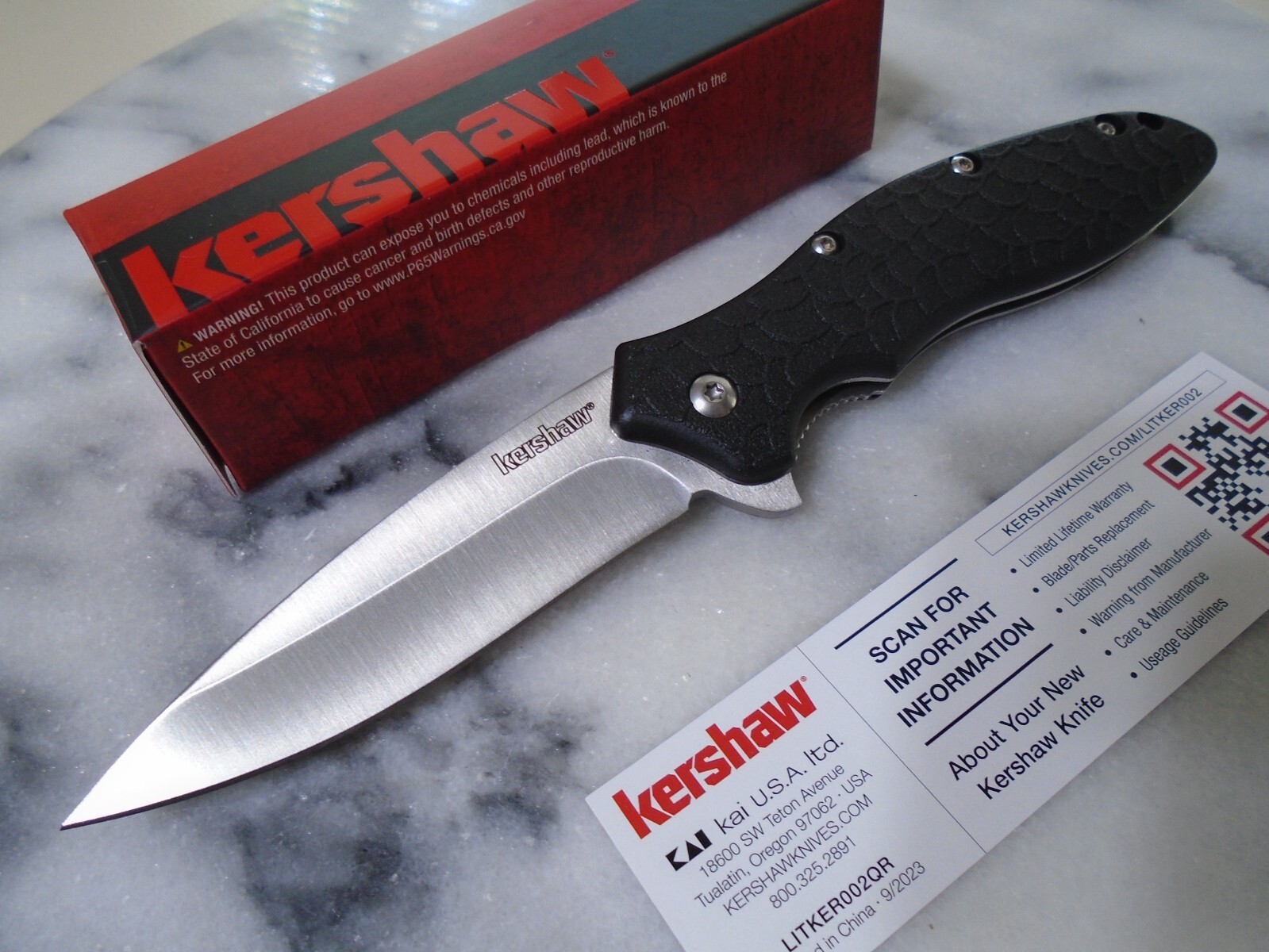 Kershaw OSO Sweet Assisted Open Pocket Knife Black Handle Folder 1830 8Cr13MoV
