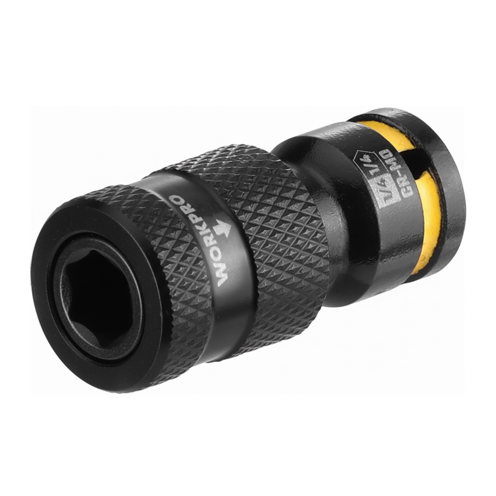 WORKPRO 1/4" Square to 1/4-in Hex Quick Release Impact Socket Adapter Bit Holder