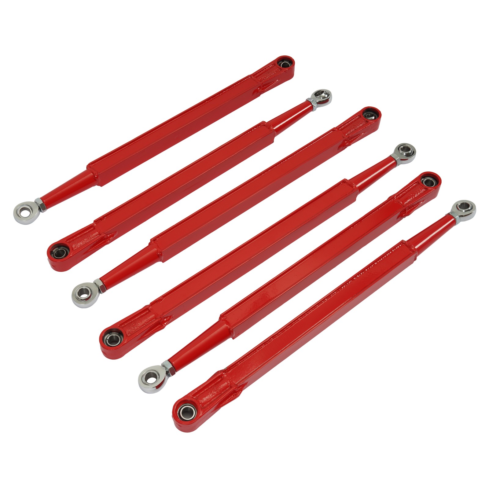 Red Boxed Rear Radius Arms For Can-Am Maverick X3 2017+ 64\" Body Powder Coated