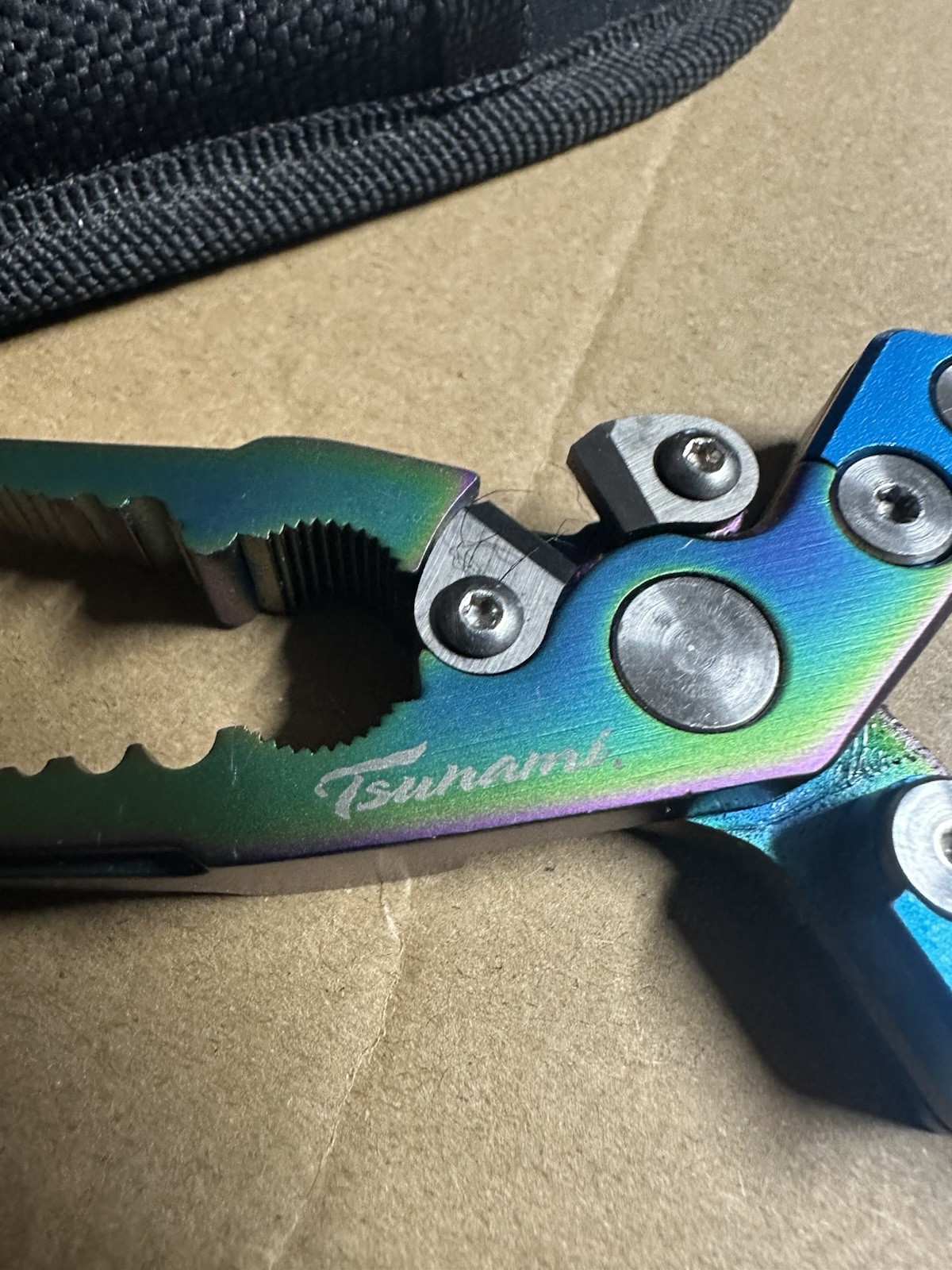 Tsunami Lightweight Aluminum Multicolor Fishing Pliers with Sheath & Lanyard