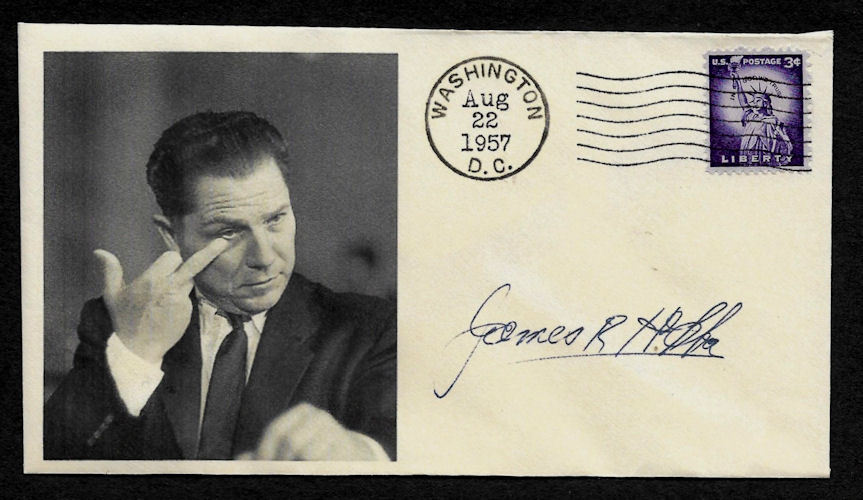 Jimmy Hoffa collector's envelope w original period stamp 61 years old! OP1342
