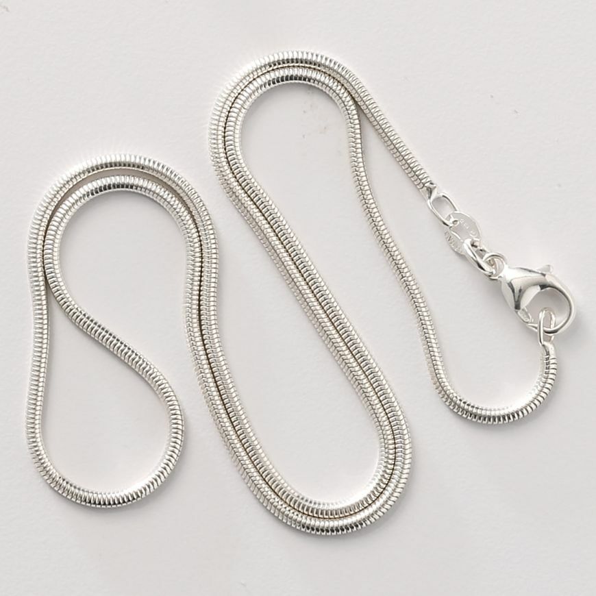 Solid 925 Sterling Silver Tarnish-Resist Italian Snake Chain Necklace 16-38 inch