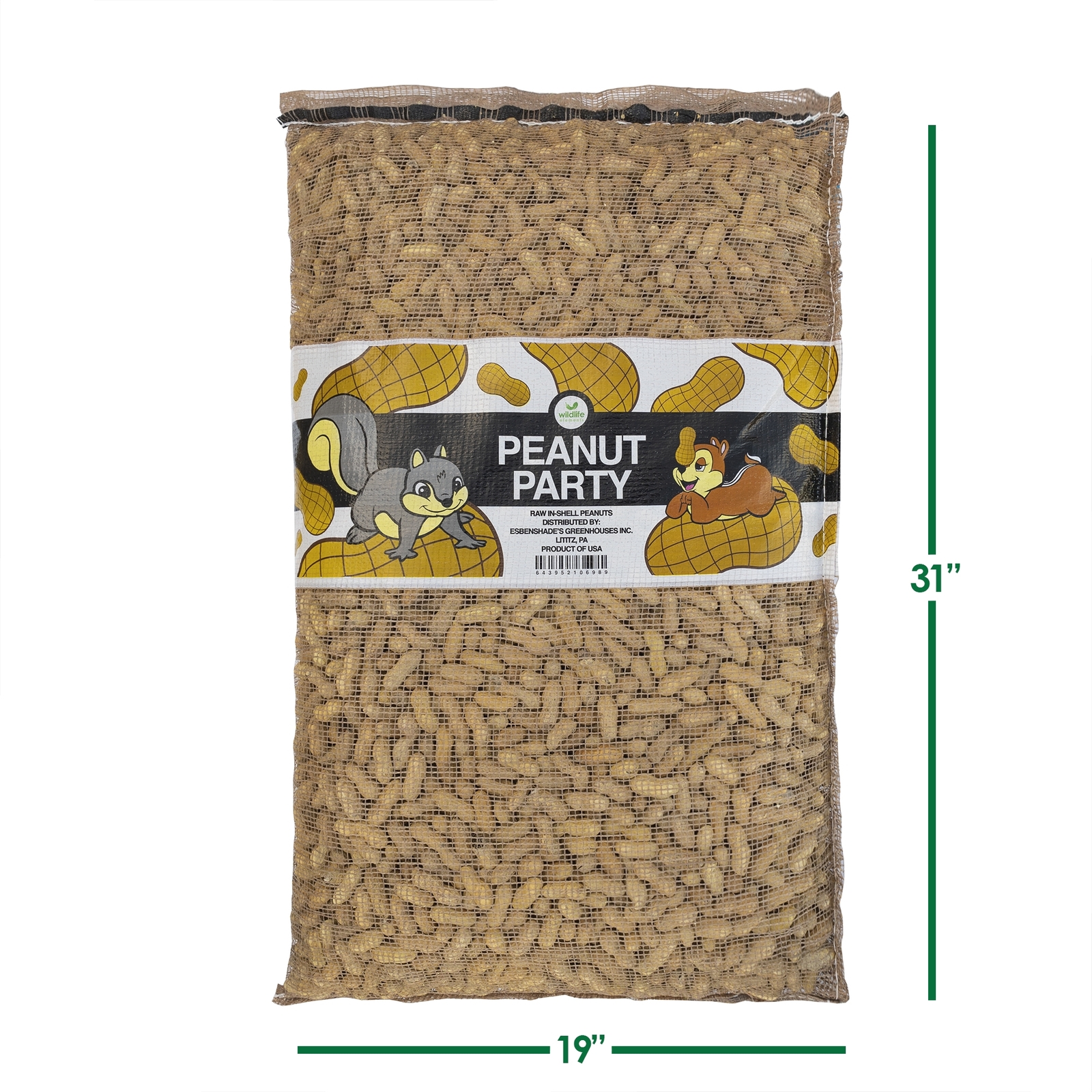 Wildlife Elements In-Shell Peanuts For Birds, Squirrels, Wild Animal Food, 25 LB