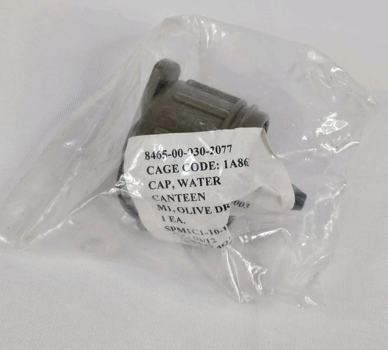 Military Canteen Water Cap M1 NBC OD 8465-00-930-2077 USGI