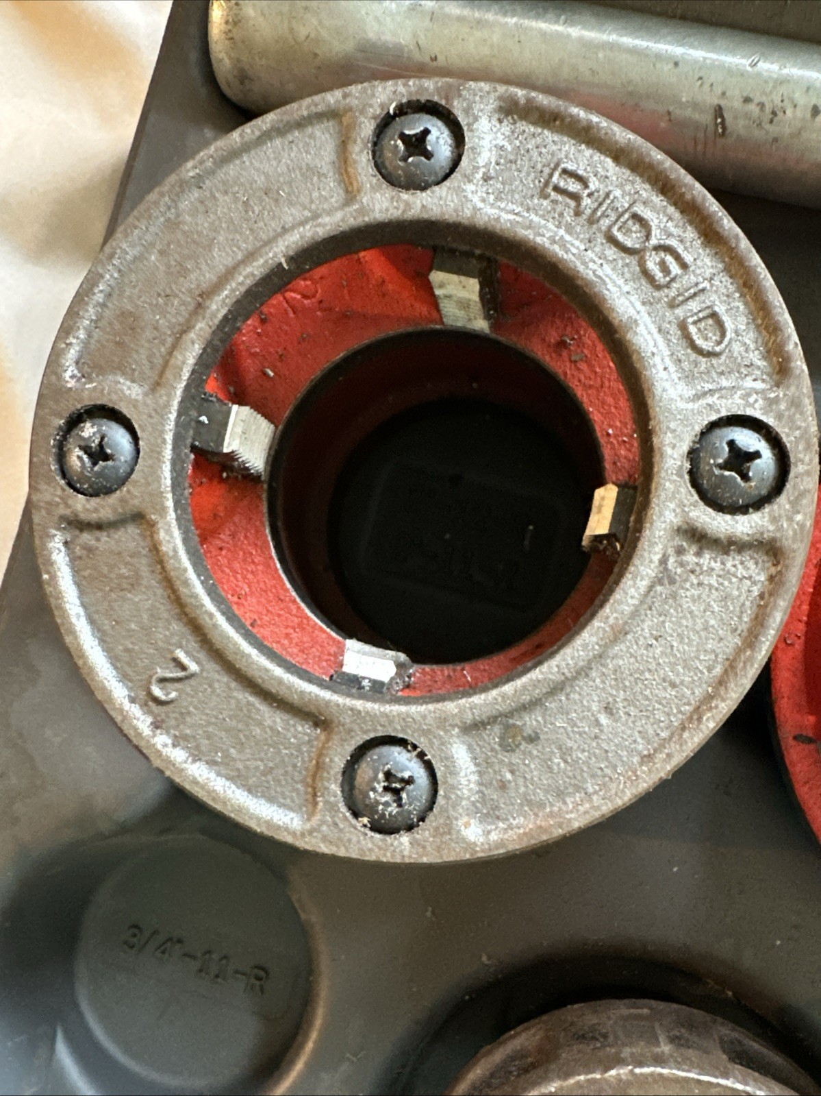 Rigid Pipe & Toledo Pipe Threading Set 3/4” 3-1” 2-1-1/4” 1-1/2” 2” 12R W/handle