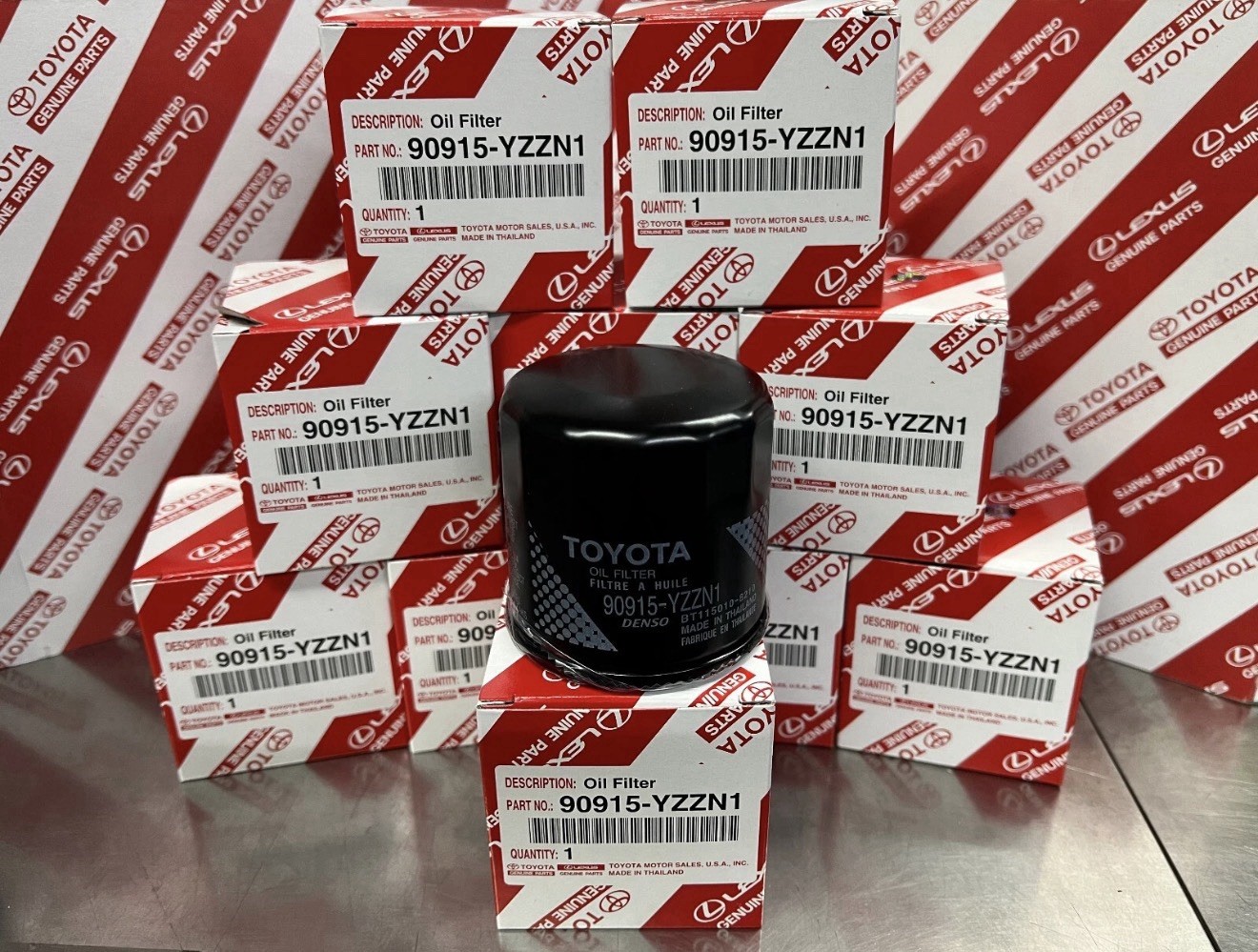 10 PCS Genuine Toyota/Lexus Engine Spin-On Oil Filter Case 90915-YZZN1