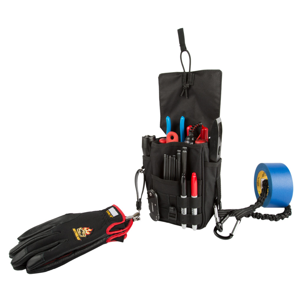 Setwear Tool Pouch - Black - Three Exterior & Four Interior Pockets SW-05-513