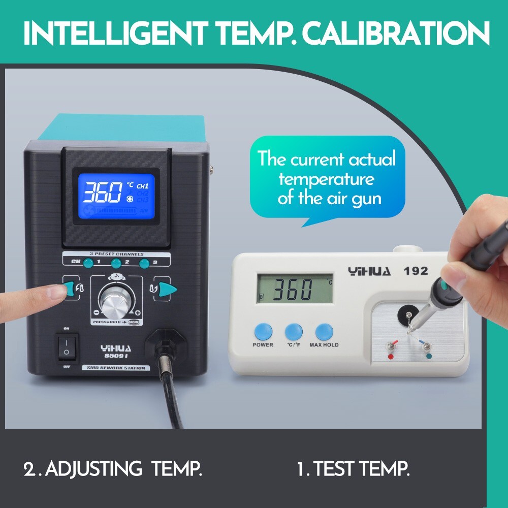 YIHUA 8509-I Precision Hot Air Rework Station Hot Air Gun Digital Display BGA