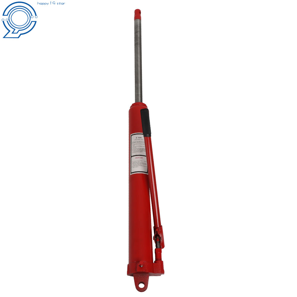 New 3 Ton Long Manual Hydraulic Ram Jack Single Pump Engine Lift Cherry Picker