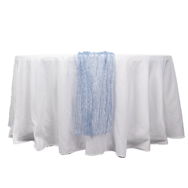 9 feet Crinkled Sheer Organza TABLE RUNNER Party Events Reception Decorations