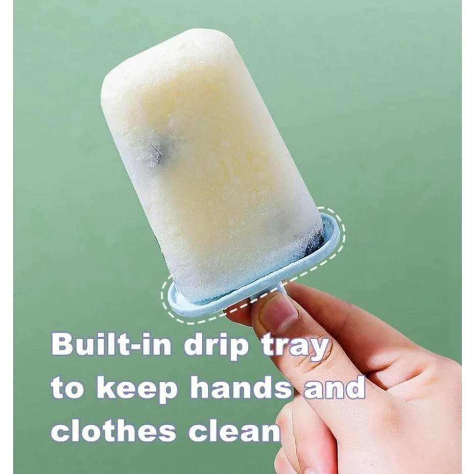 6pcs Popsicle Molds Ice Cream Maker BPA-Free Easy Release Ice Pop Tray