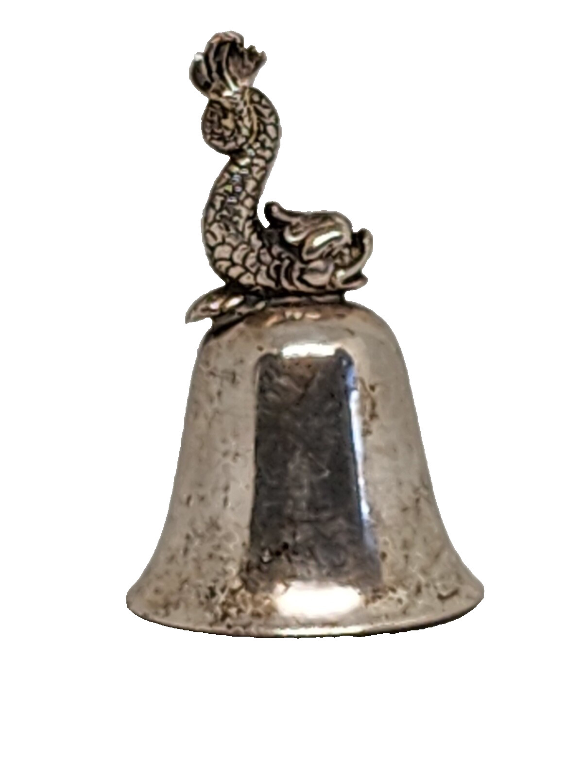 Wilhelm Binder .835 Silver Figural Bell – Mythical Dolphin Handle c.1900
