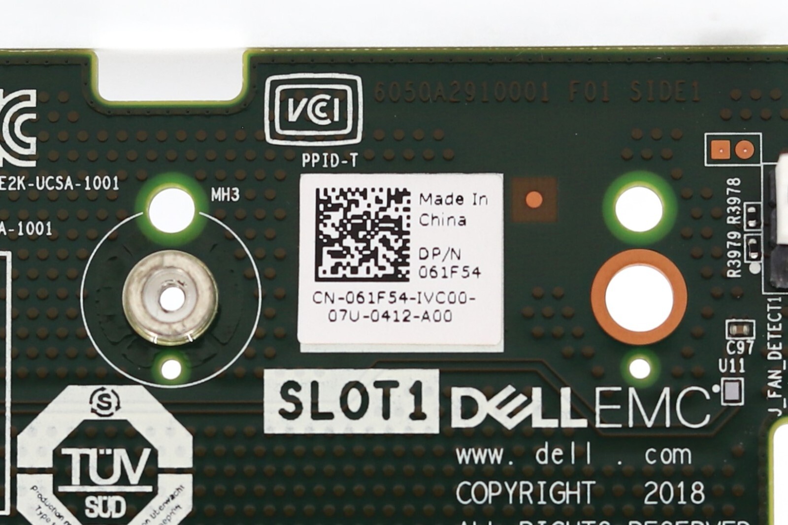 Dell PowerEdge M.2 X2 PCIe x8 SSD Storage Adapter Card Dell P/N: 061F54 Tested