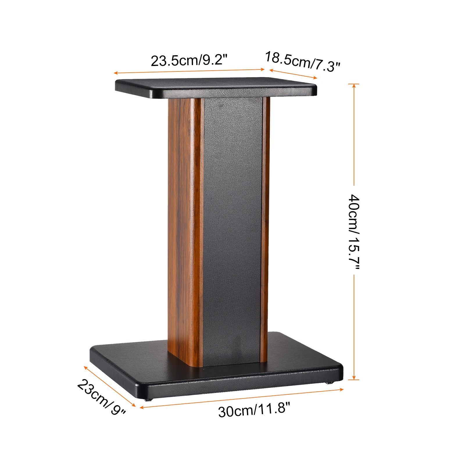 2 x Wood Speaker Stands 15.7 Inch (40cm) Speaker Stand Hollowed Stand