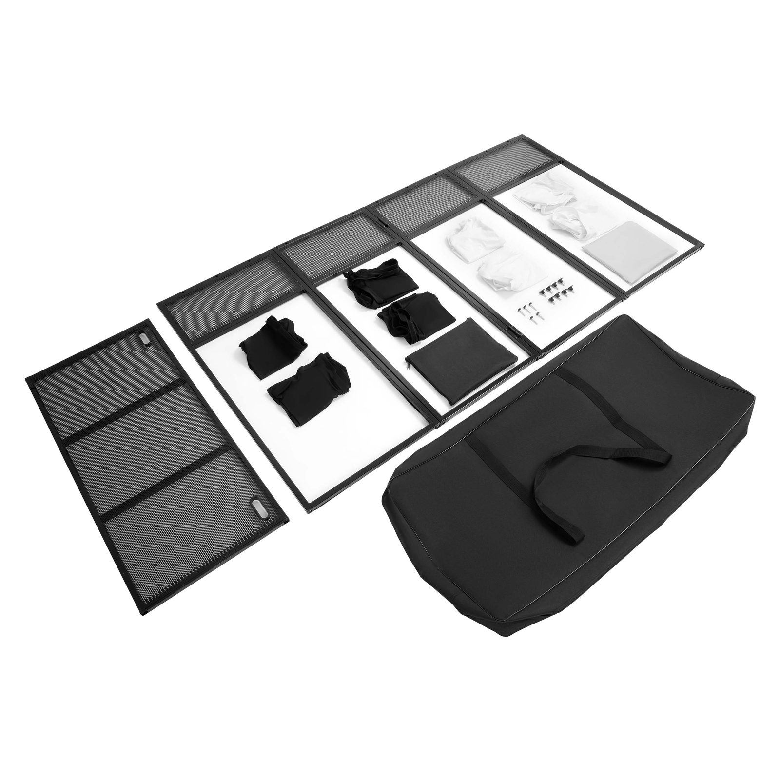 DJ Table Stand Adjustable Booth Facade w/Travel Bag Scrims +Built in Flat Table