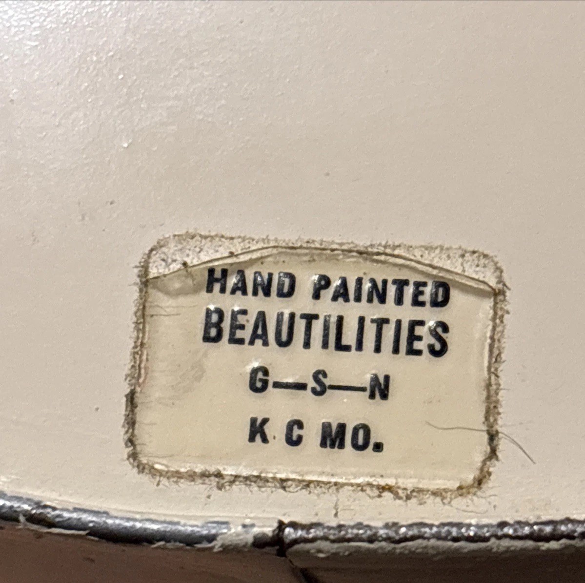 Vintage MCM Art Deco Metal Trash Can Made 1940’s -1960’s- GSN In Missouri RARE