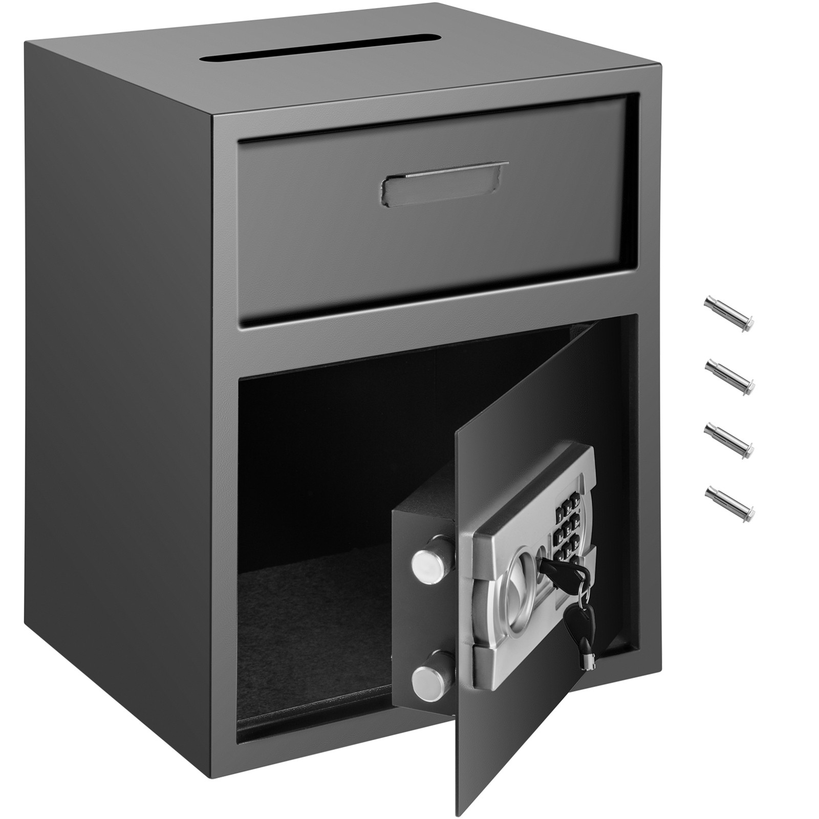 Uimoso Digital Depository Safe Drop Safe Carbon Steel 2 Keys Safe with Drop Slot