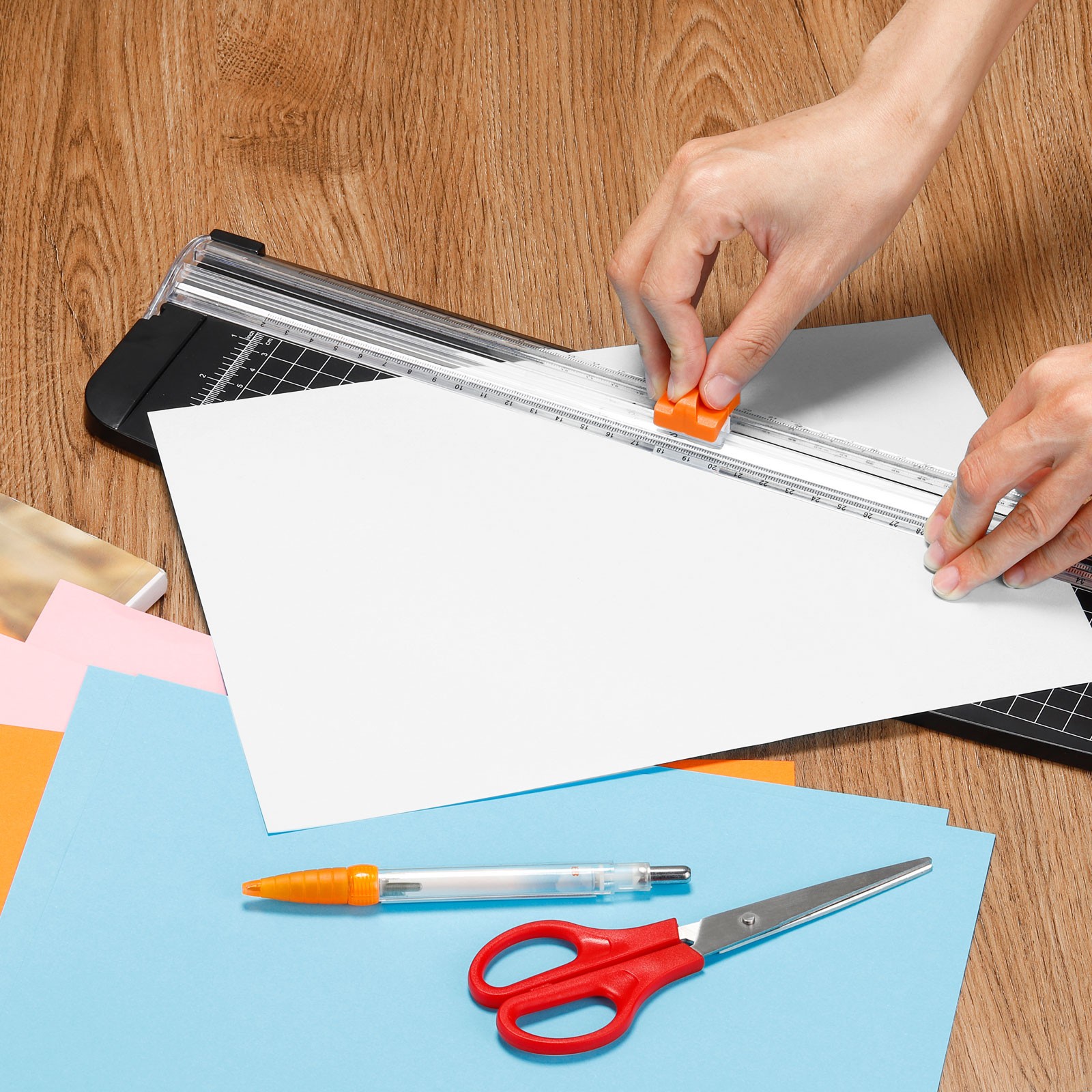 18"Length,10-Sheet Capacity Paper Cutter A3 Stack Portable Paper Trimmer