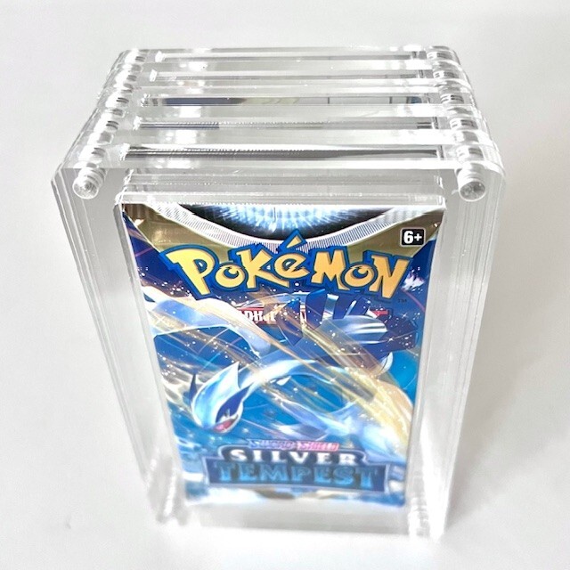 Booster Pack Protector Case – Acrylic Magnetic Display for Pokémon MTG Yu-Gi-Oh