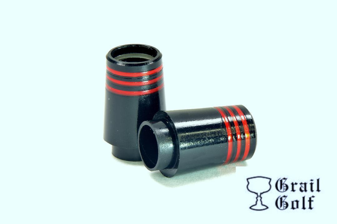 GRAIL GOLF ULTRA-PREM BLACK COLLAR IRON FERRULES .355 .75" .550OD 3 RED RING LOT