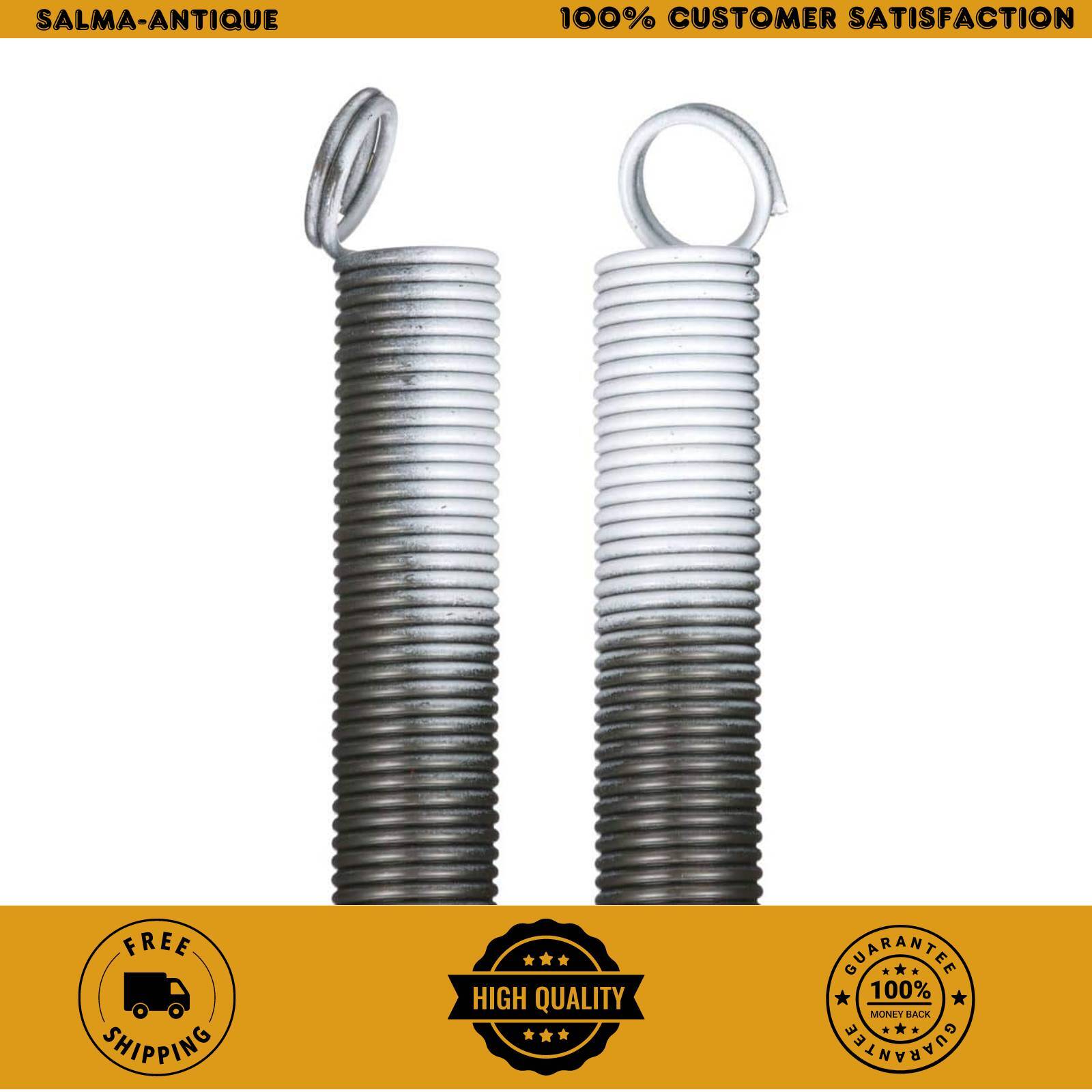 NEW Heavy Duty Extension Garage Door Spring 2-PACK 110lbs Double Looped