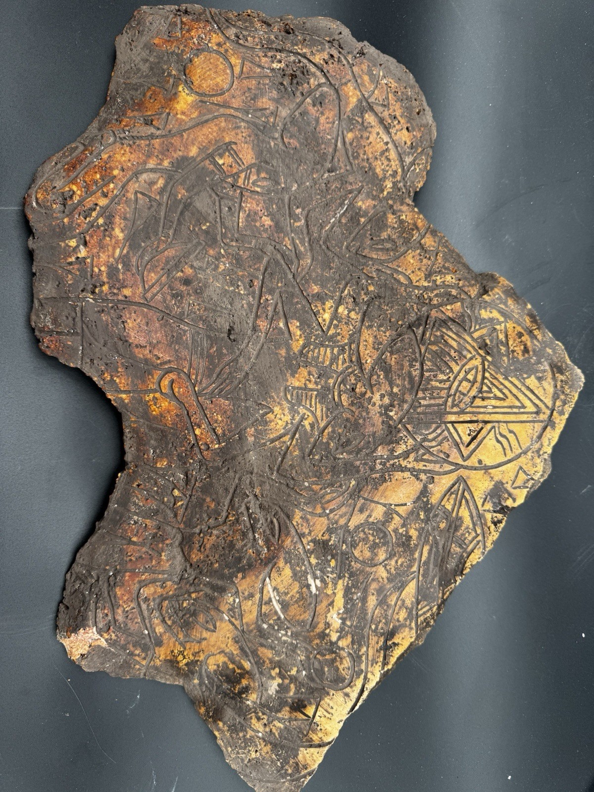 Glowing Massive Masonic Tablet Tula Mexico PreColumbian Alien Ojuelos