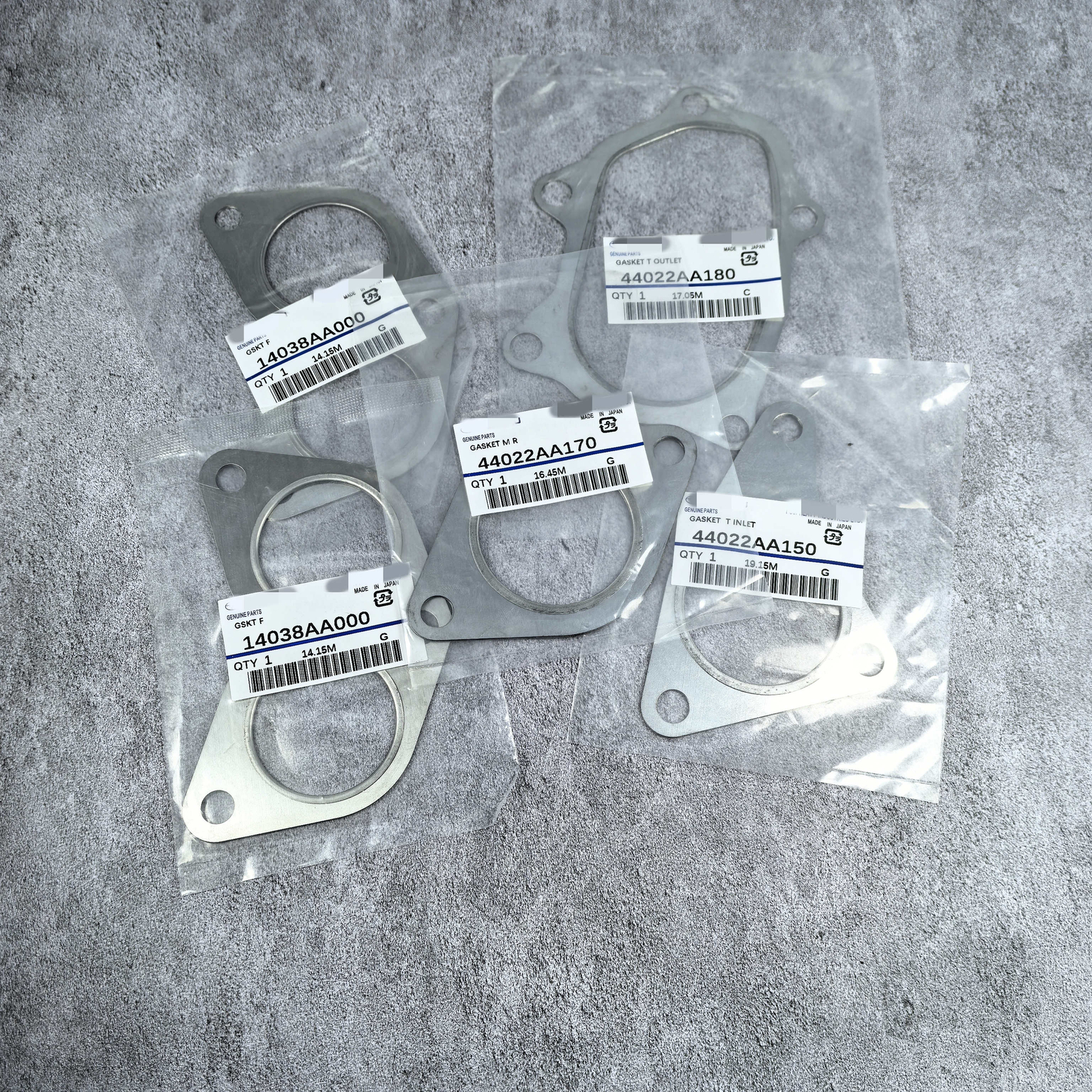 OEM Exhaust Manifold Gasket Kit Up Down Pipe Turbo For Subaru WRX STI XT GT US