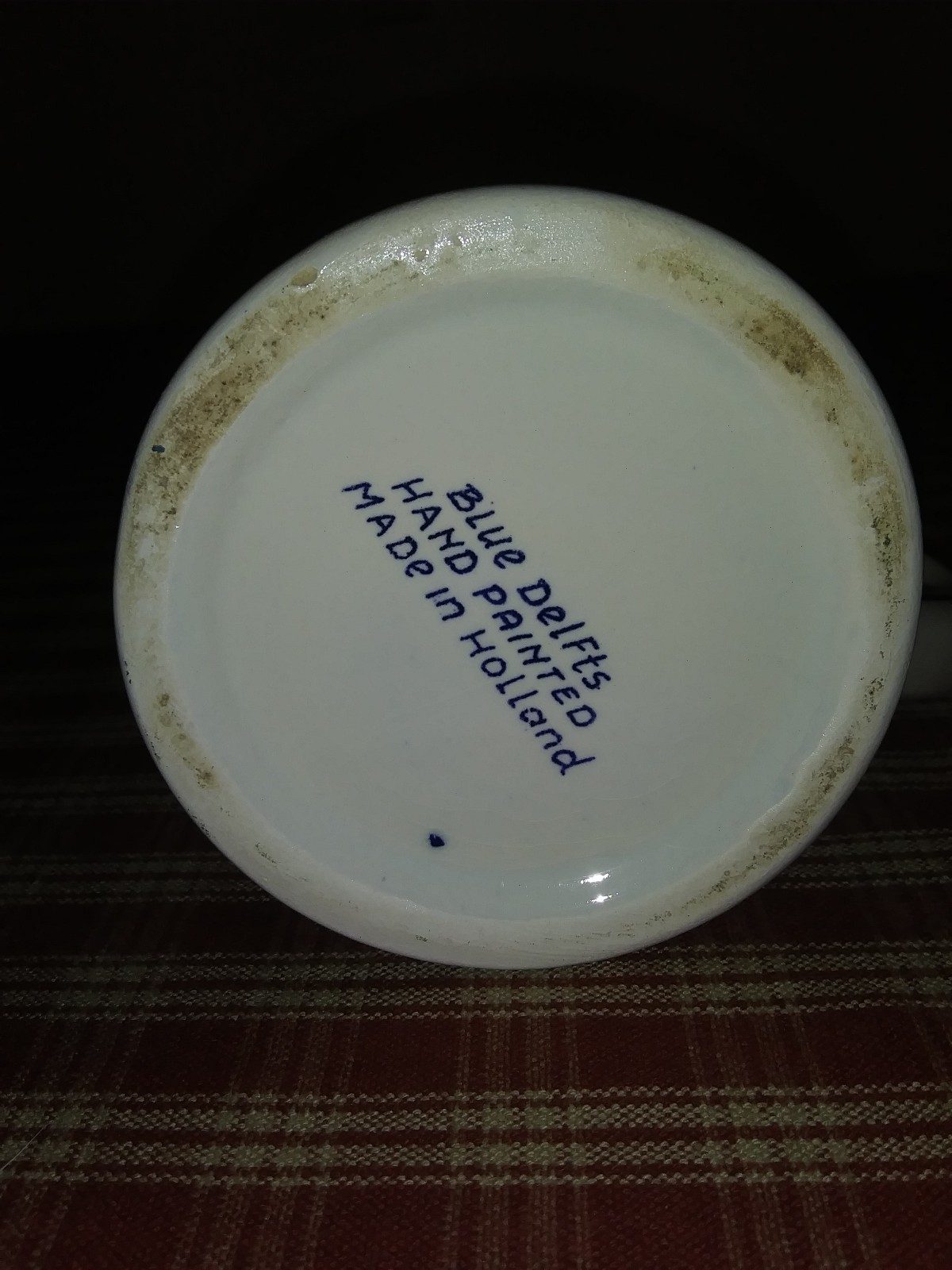 Vintage Heineken Blue Delfts Hand Painted Beer Stein Mug Holland Windmill Boat