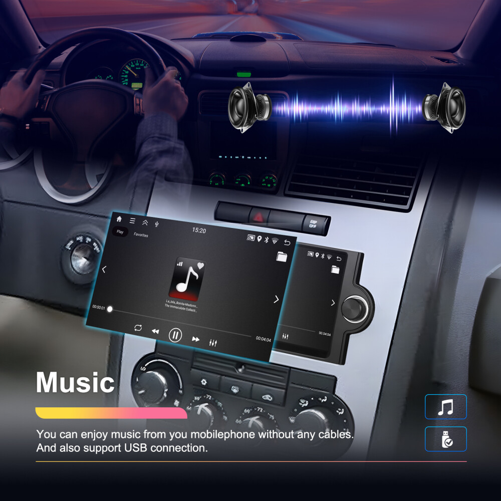 For 2006 2007 2008 DODGE RAM 1500 2500 3500 CarPlay Android 13 Radio GPS SWC