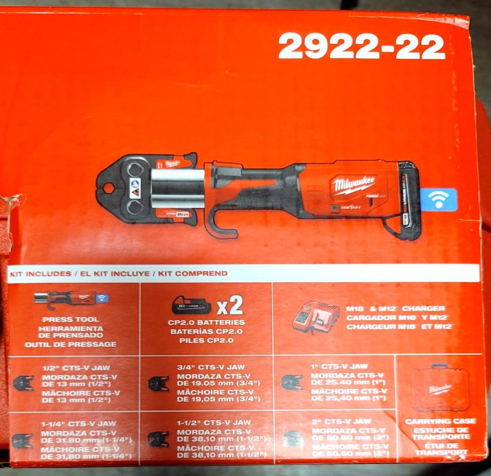 Milwaukee 2922-22 M18 Force Logic Press Tool NEW FREE/FAST SHIP