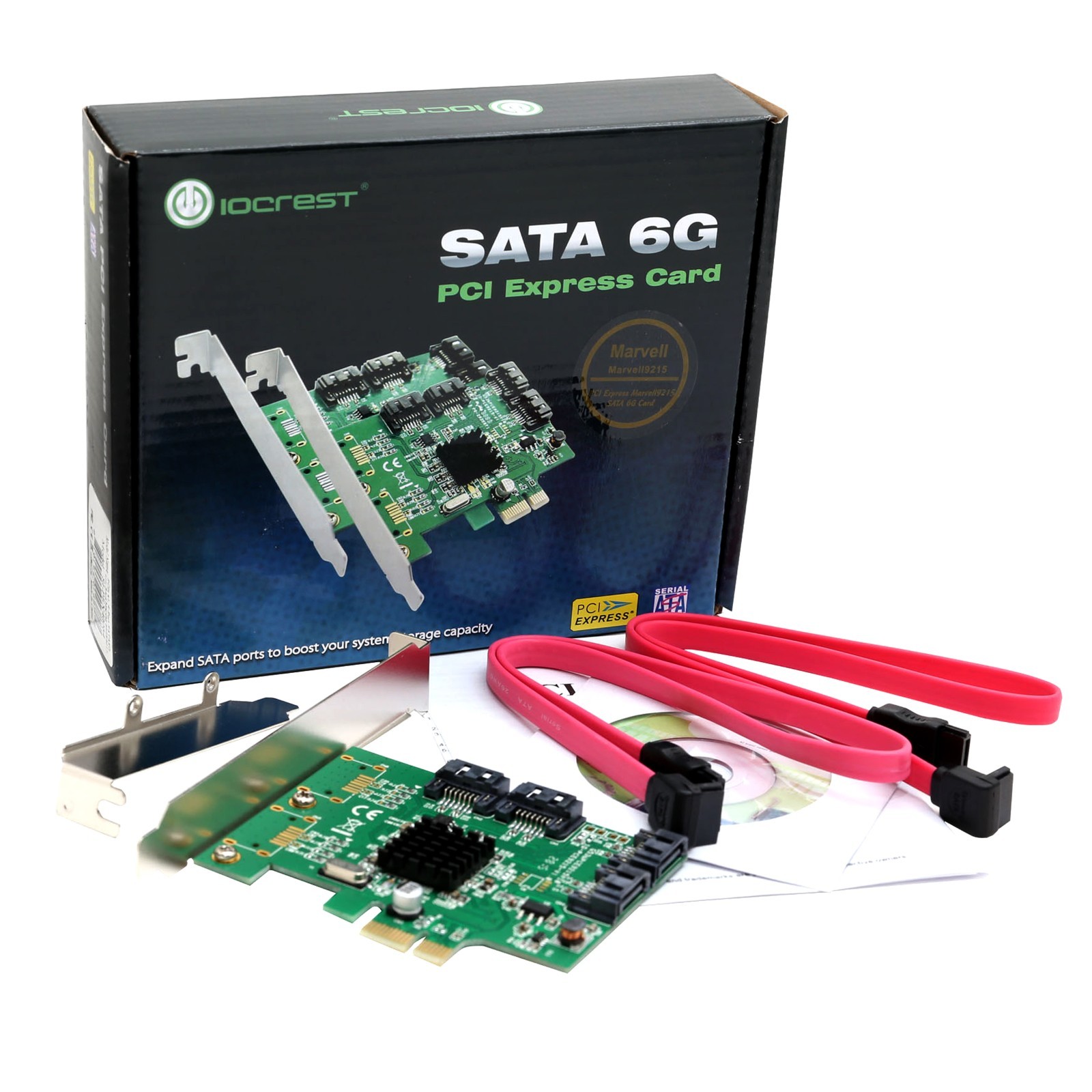 Open Box- 4 Port SATA III NON-RAID PCI-e 2.0 x1 Card