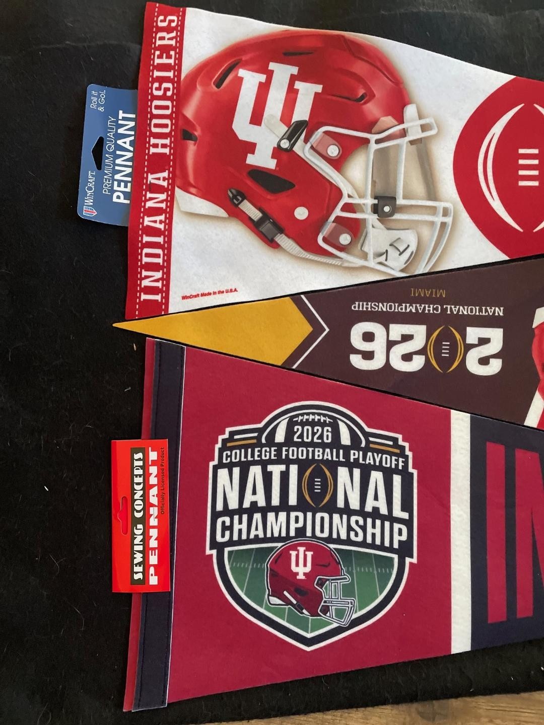 2026 CFP College Football Championship Indiana Hoosiers Three Pennant Package