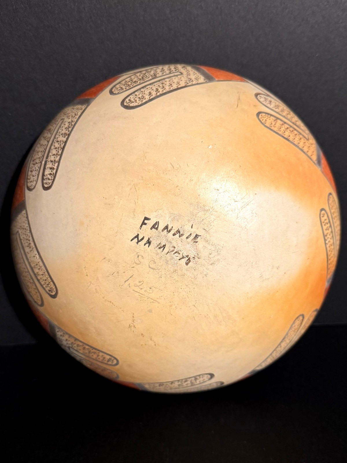 FANNIE NAMPEYO (HOPI PUEBLO,1900-1987) POLYCHROME POTTERY SEED JAR, EXCELLENT!