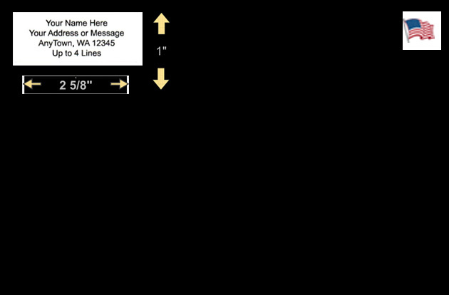 60 Personalized Return/Mailing Address labels 1" x 2.625" - Free USA Shipping