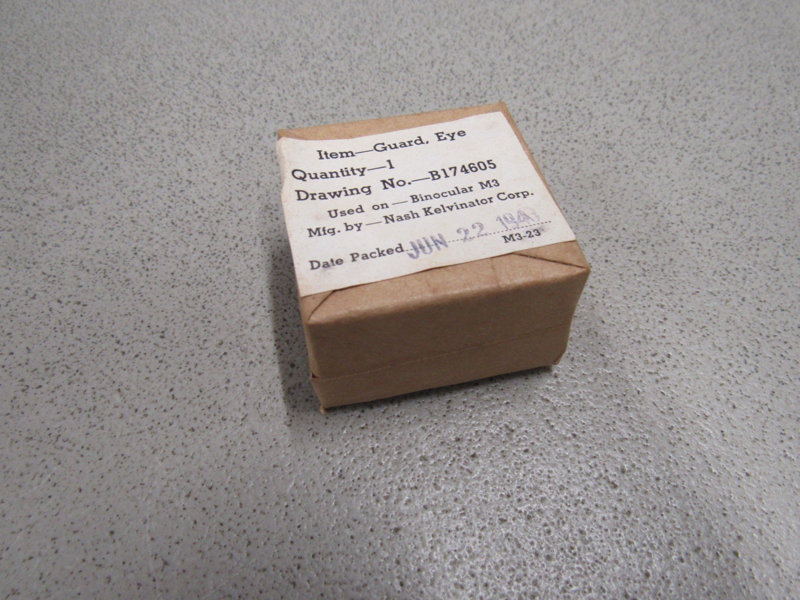 WW2 US M3 6x30 Binoculars Eye Guard Original Box 1943 Date Nash Kelvinator Corp