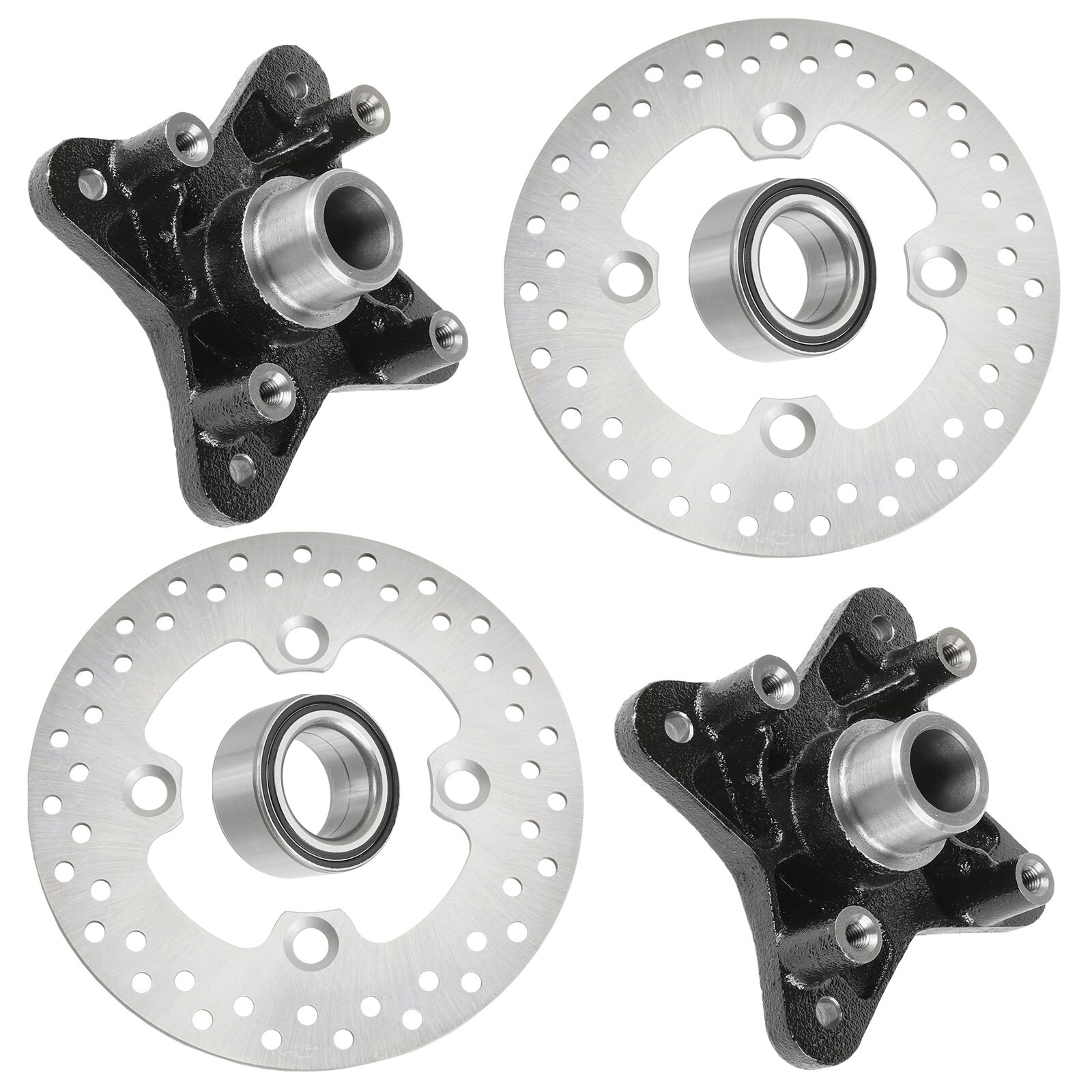 2 Rear Brake Disc Rotor Wheel Hub Bearing For Polaris RZR XP 4 900 2012-2013