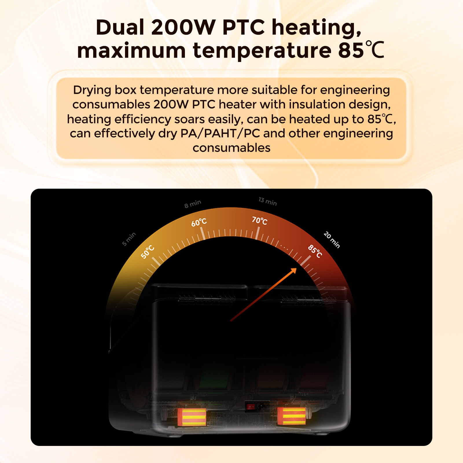 OPEN BOX Creality SpacePi X4 Filament Dryer Filament Dryer Box 360° 200W Heating