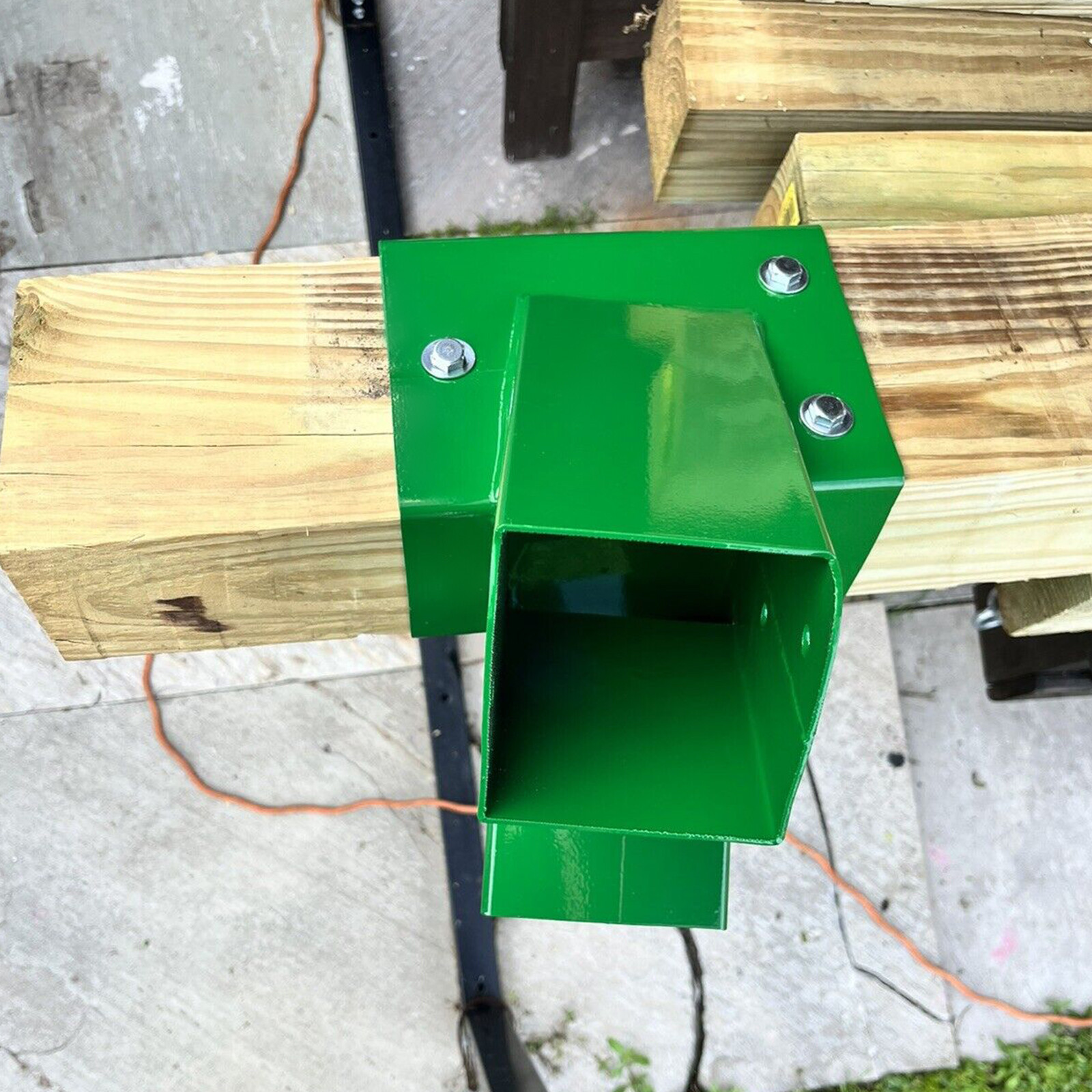 (Set of 2) Brackets 1-2-3 A-Frame Swing Green Powder-Coated Heavy Duty Steel