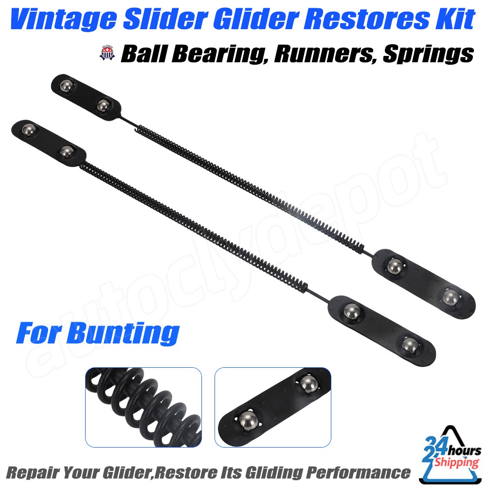 Vintage Slider Glider Restores Kit with Ball Bearings For Bunting Glider 2Pieces