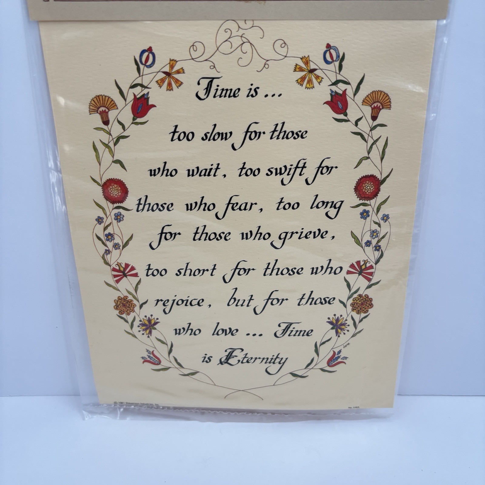 Vintage Petite Tender Tributes Wall Art Inspiration Quote Ivory Stock 6.5 x 8.25