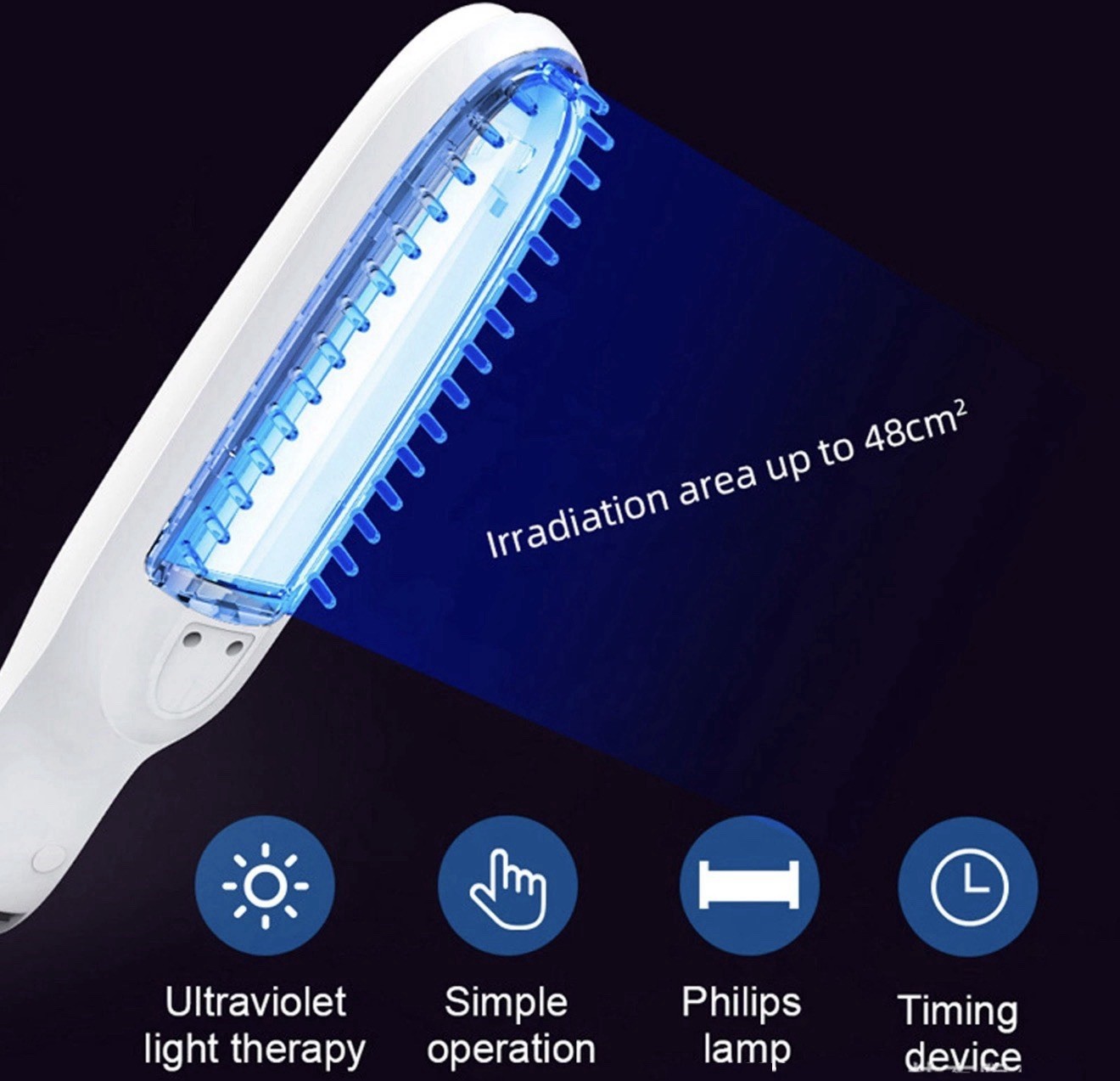 YK-6000B-T UVB Phototherapy Lamp UV311 Light Therapy w/ Philips Bulb & Goggles