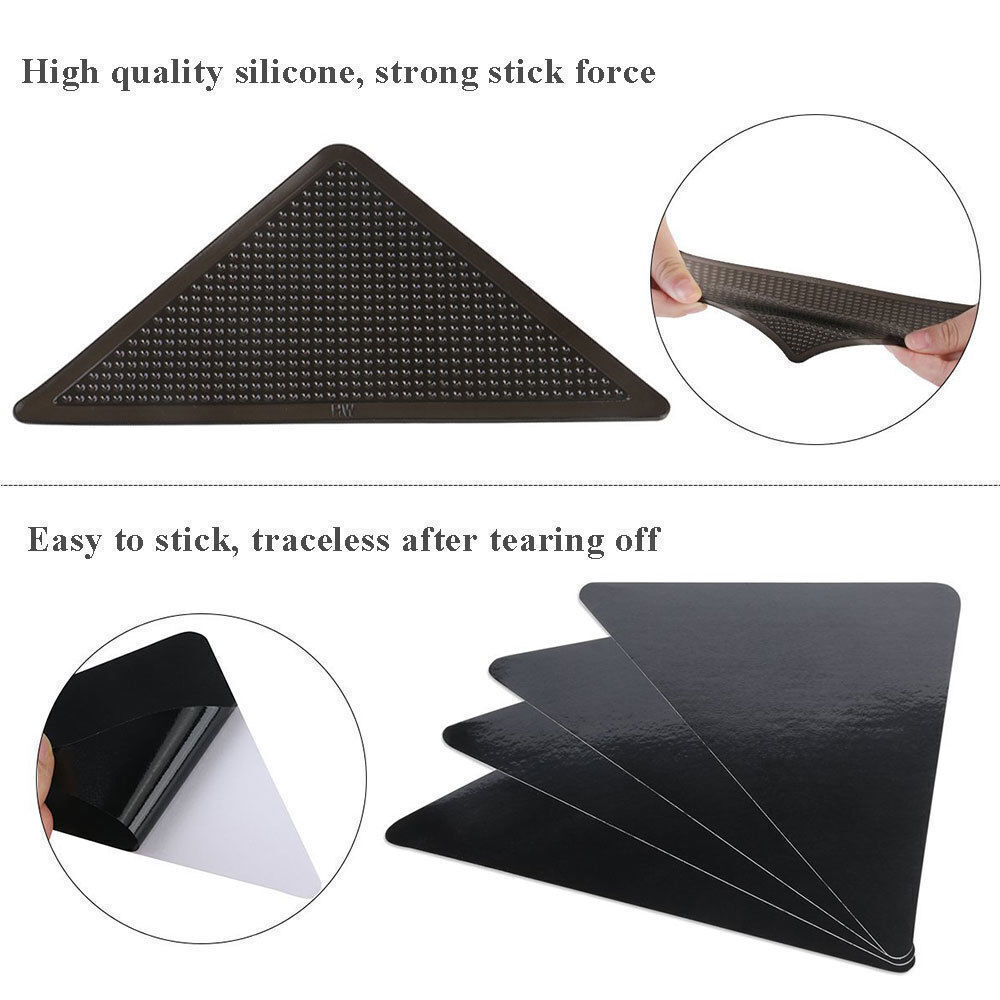 8× Rug Carpet Mats Grippers Non Slip Anti-skid Washable Reusable Grips Pads US