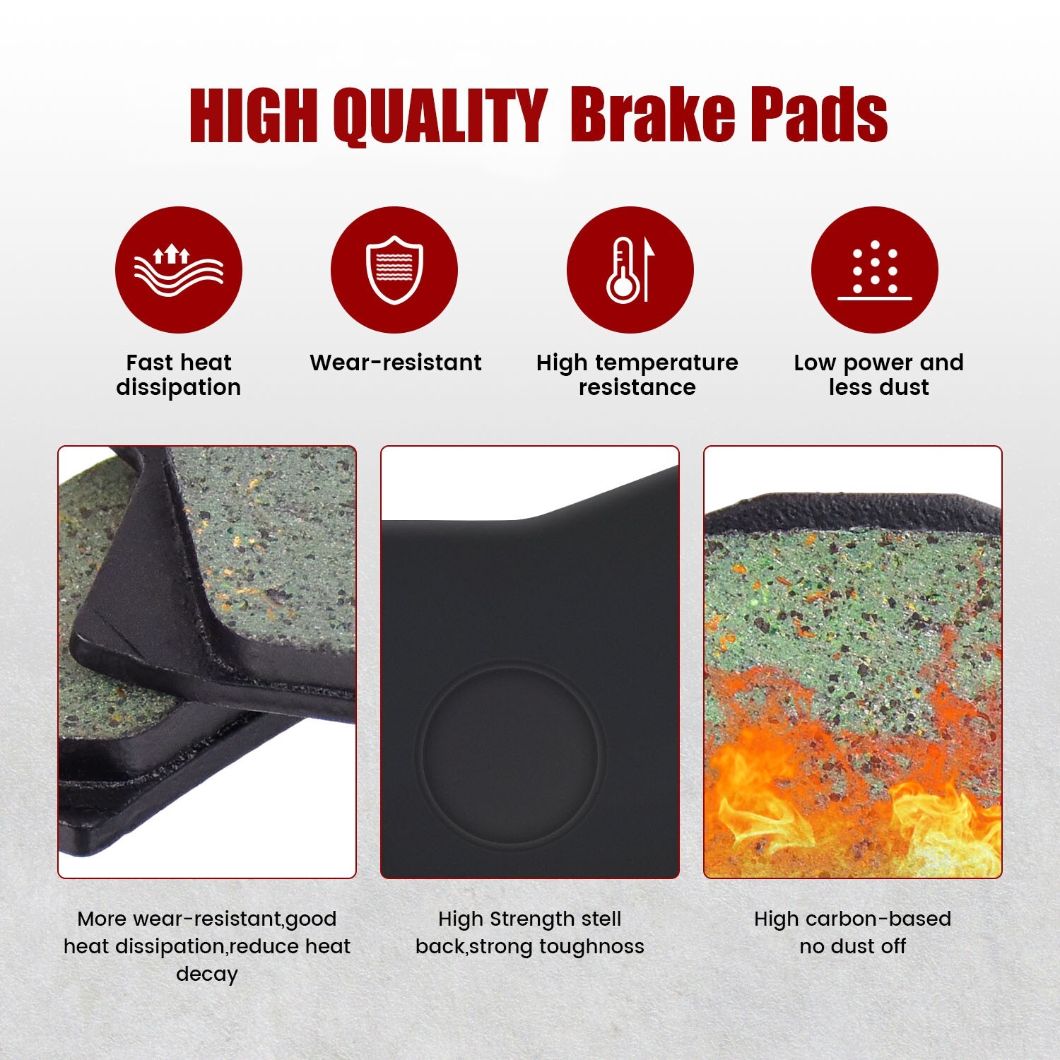 Front & Rear Brake Pad Set For Polaris General 1000/4 1000/XP 1000 2016-2024