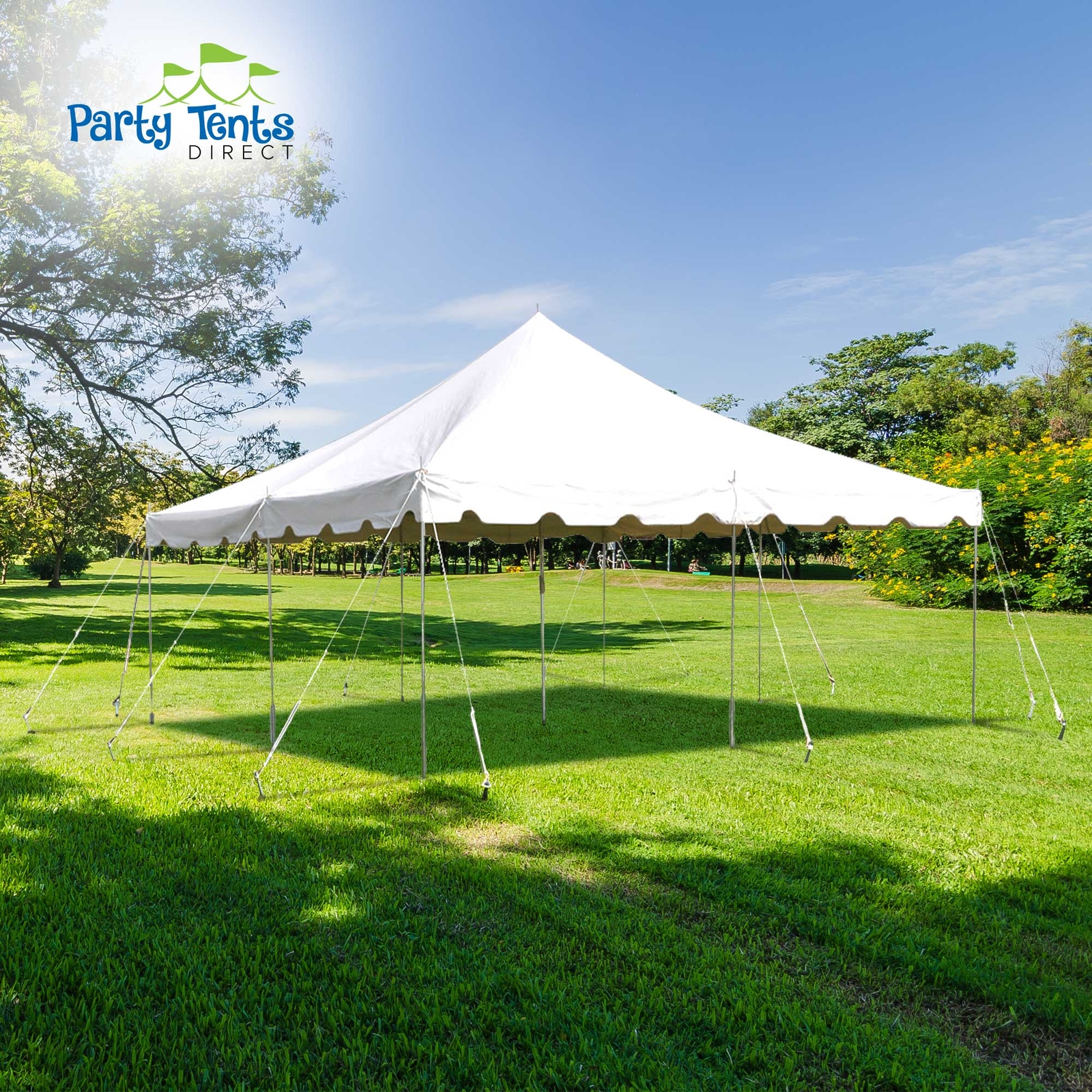 Weekender Pole Tent 20x20 White Canopy Event Wedding Party Backyard Gazebo