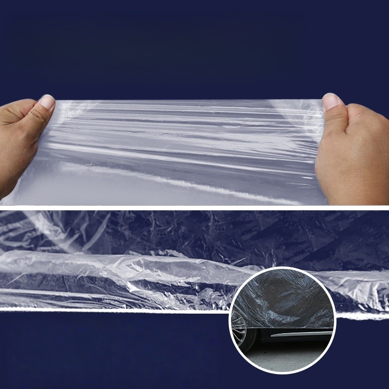 5 PACK Clear Plastic Disposable Car Cover Temporary Universal Rain Dust Garage