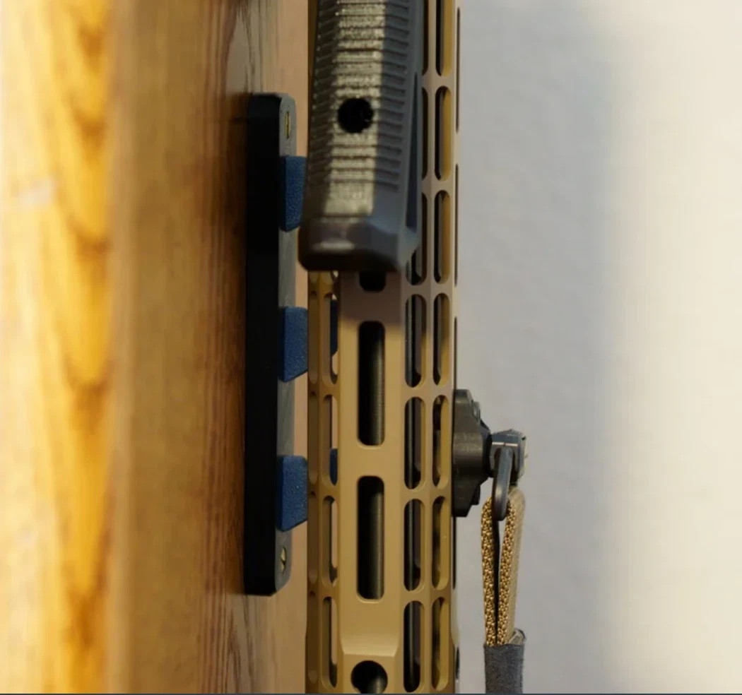 2 Pack - M-Lok Rifle Vertical Wall Mount -HEAVY DUTY - 50 LB- Black - USA Made